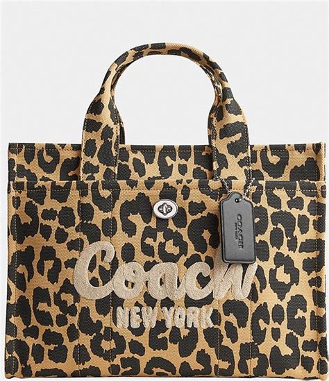 coach leopard cargo tote.